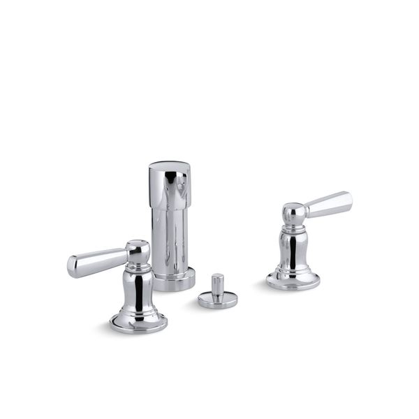 Kohler Bancroft Vertical Spray Bidet Faucet With Lever Handles 10586-4-CP